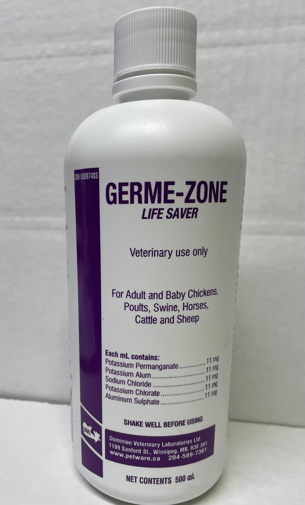 GERME ZONE 500ml Poultry Supply antiseptic application for CUTS, SCRATCHES, ABRASIONS, WOUNDS & BURNS