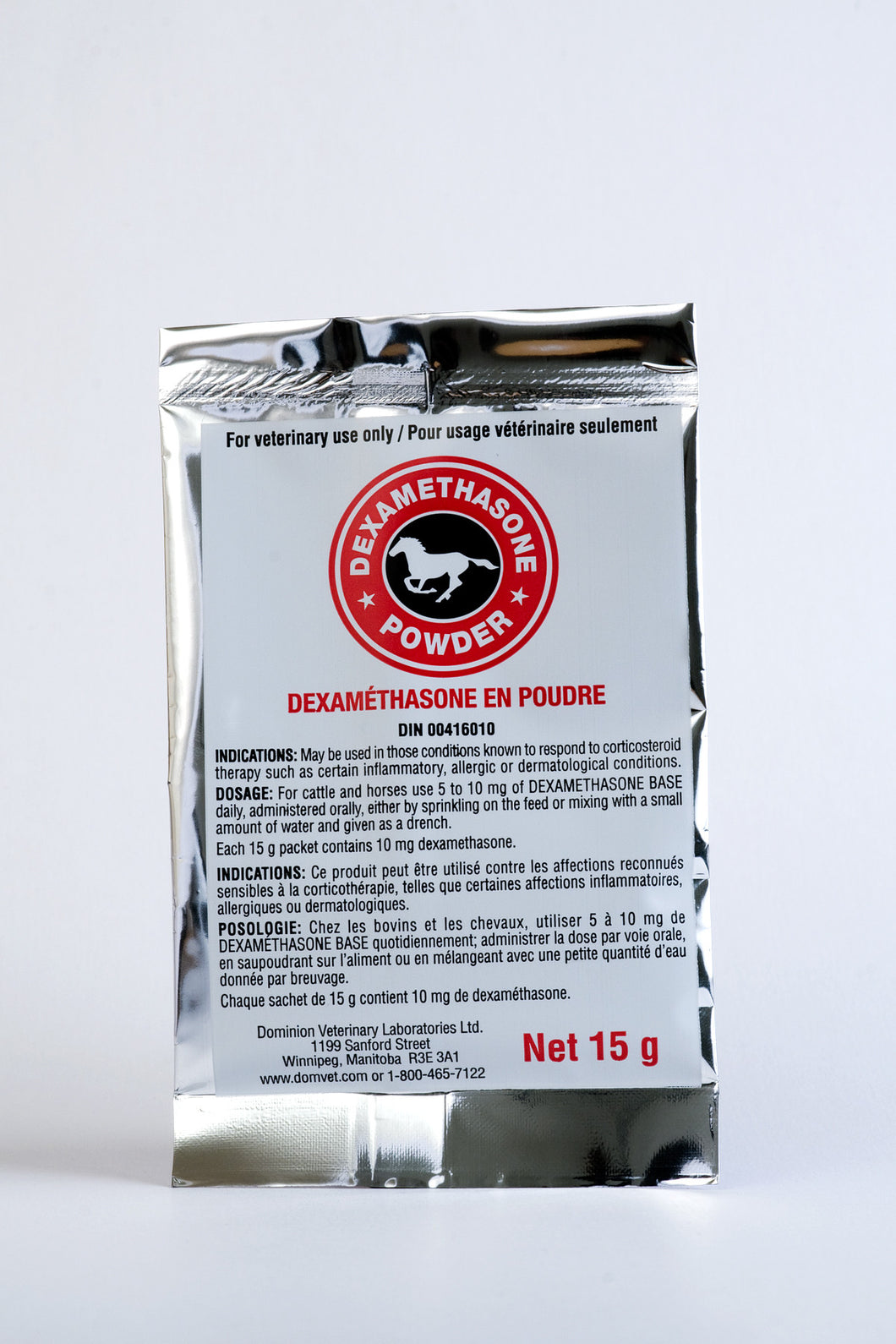 DEXAMETHASONE, 15G. Horse medicine powder anti-inflammatory 30/box. (30x15g).
