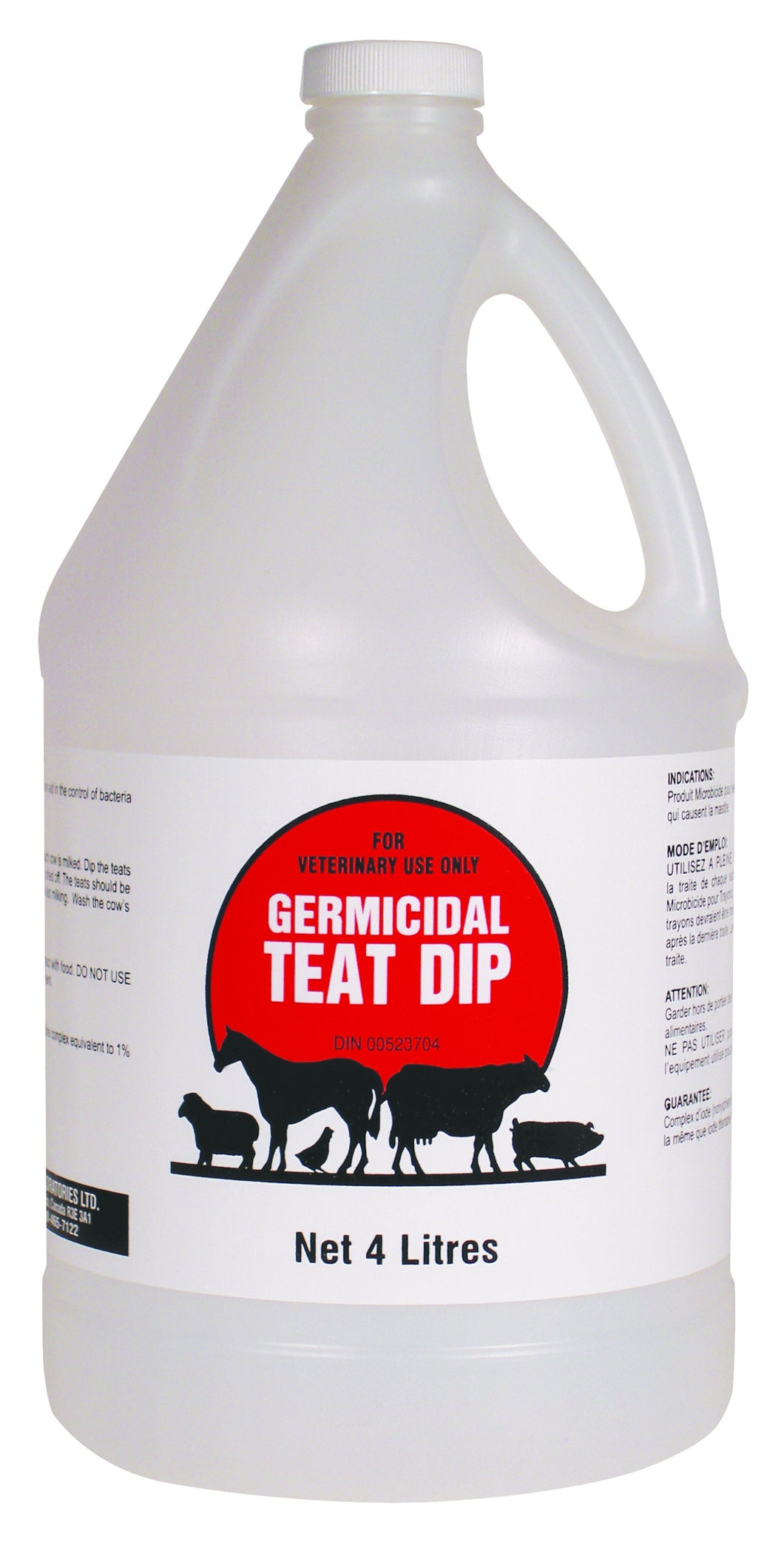 TEAT DIP 4L aid in the control of bacteria that cause mastitis.