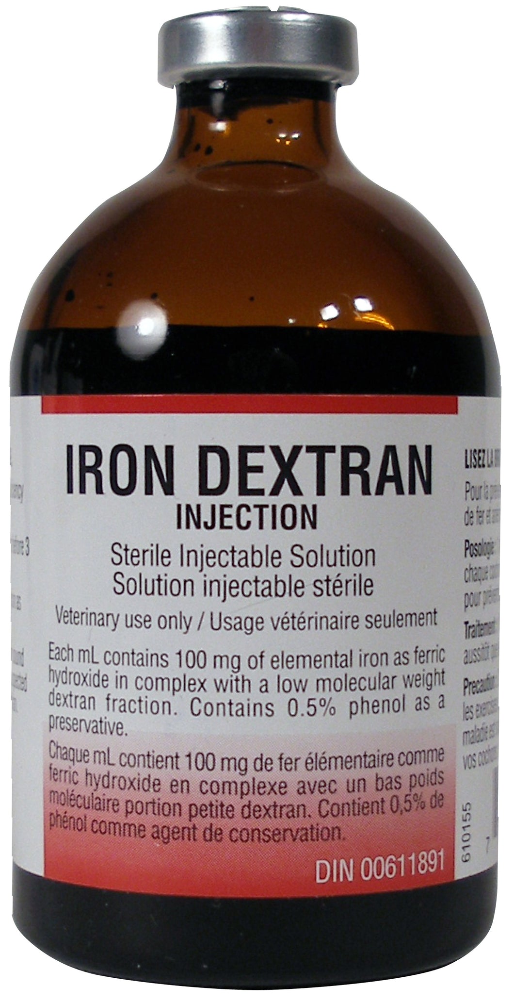 IRON DEXTRAN (100 ML) DVL Prevention and treatment of iron deficiency anemia in baby pigs.
