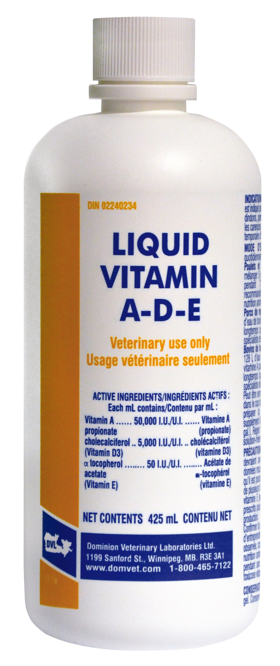 ADE LIQUID Vitamins A, D3 and E in a unique water soluble liquid.