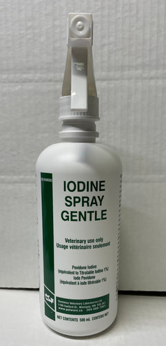 IODINE SPRAY antiseptic for use on horses, cattle, swine and sheep.