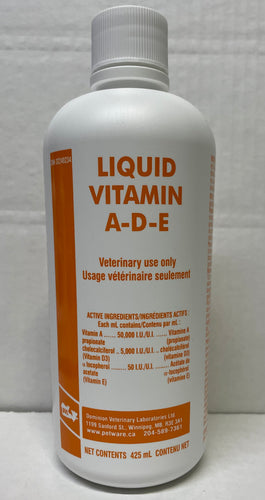 ADE LIQUID Vitamins A, D3 and E in a unique water soluble liquid.