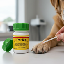 FastKlot being applied during pet nail care
