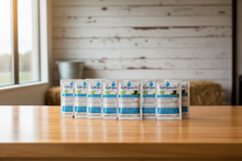 Calf-Quench HE high energy oral electrolyte powder 12 pack box by Dominion Veterinary Laboratories on white background.