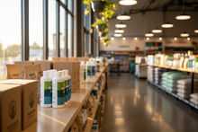 Electrovite livestock multivitamin electrolyte powder by Dominion Veterinary Laboratories isolated on a bright farm retail shelf.