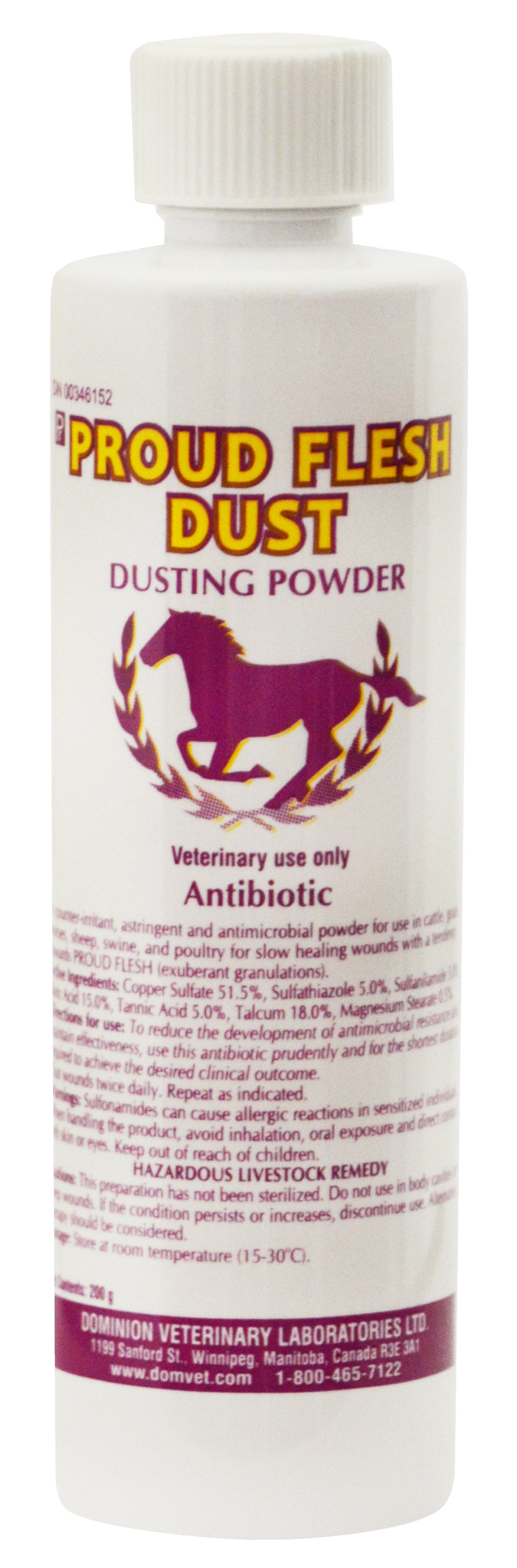 PROUD FLESH DUST 200 G Astringent and antiseptic powder that fights irritation