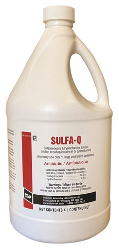 SULFA-Q 4L   prevention and treatment of Coccidiosis in chickens and turkeys.