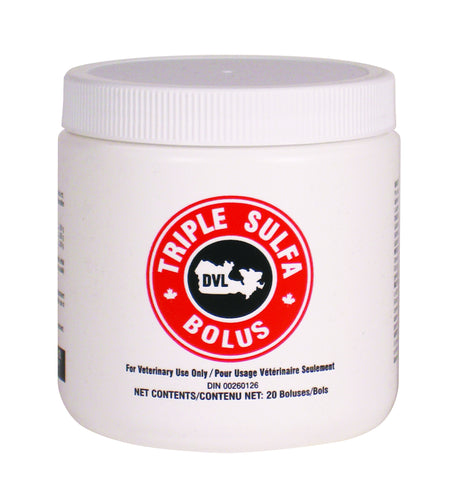 Triple Sulfa Bolus treatment of bacterial pneumonia, and other diseases.