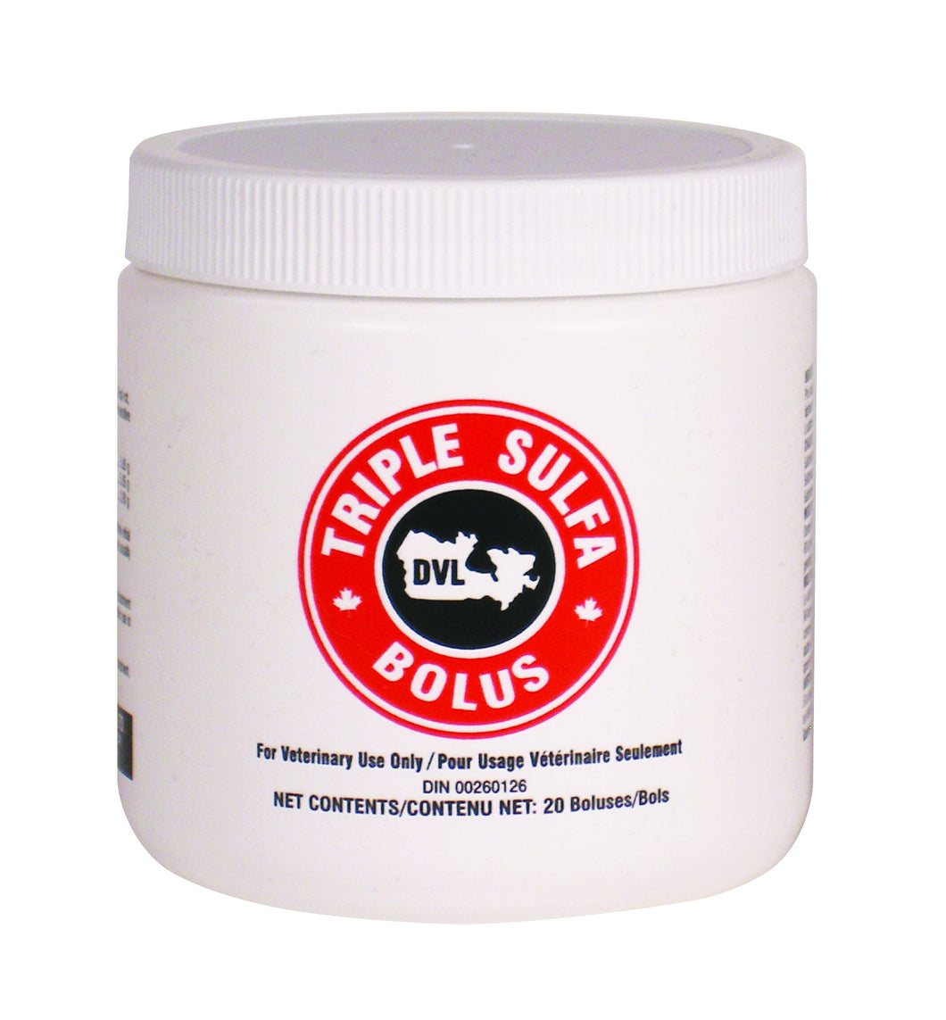 Triple Sulfa Bolus treatment of bacterial pneumonia, and other diseases.